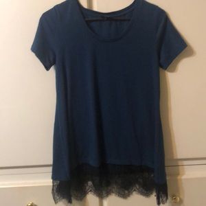 Cute T-shirt with Lace Bottom